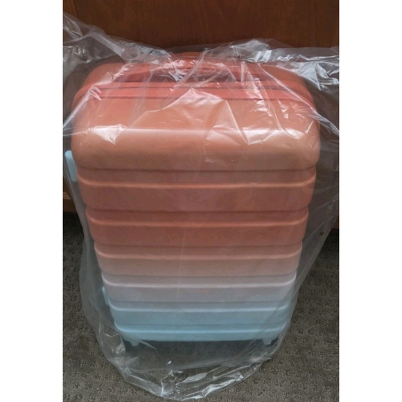 14"/20" 2 pcs/set in PC Spinner Wheel Luggage, Carry on Suitcase, With Gradient - Picture 12 of 16